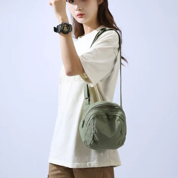 Shell Маленькие холщовые женские сумки 2023 Новые ретро сумки через плечо Твердая корейская версия Лаконичная мода Все матчевые сумки унисекс