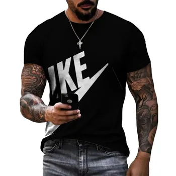 Letter 3D-печать мужская футболка спортивные футболки летние оверсайз повседневные футболки с коротким рукавом мода харадзюку уличная одежда топы с о-образным вырезом