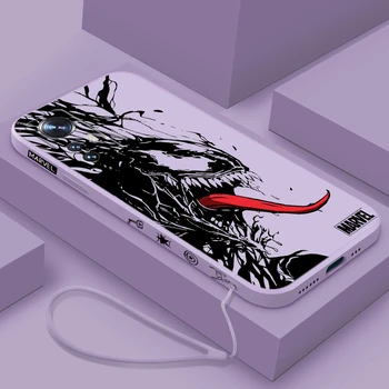 Marvel Venom для Xiaomi Mi 13 12T 12S 12X 11i 11X 11T 10T 10S Lite Pro Ультра жидкий мягкий чехол для телефона с левой веревкой