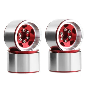 4PCS 1,0-дюймовые колесные диски из алюминиевого сплава Beadlock для RC Гусеничный автомобиль Axial SCX24 1/18 TRX4M Колеса Аксессуары
