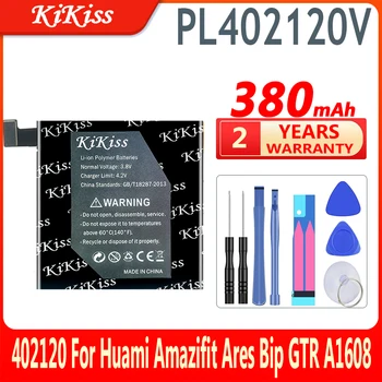 KiKiss PL402120V A1608 Батарея для умных спортивных часов Huami Amazifit Ares Bip GTR A1608 402120 + бесплатные инструменты