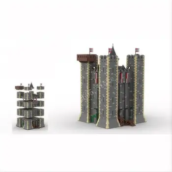 12171PCS MOC Строительные блоки Английская крепость - Варчестерский замок Средневековый вид на улицу модульные идеи DIY детская игрушка праздничный подарок