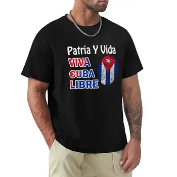 брендовая футболка PATRIA Y VIDA VIVA CUBA LIBRE Футболка Короткая футболка мужская аниме одежда мужская Повседневные топ-футболки
