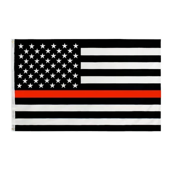 Волна 90 x 150 см Американский флаг в красную и черную полоску Американский флаг Звезда Полоса Украшение для дома сувенир NN117