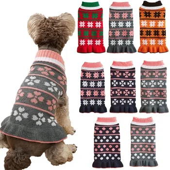  Зимняя теплая собака свитер юбка питомец кошка щенок собака одежда для маленьких собак костюм собаки