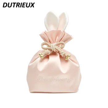 мороженое милое кролик в форме кулиски мини-сумка для женщин английская вышивка букв косметичка для девочек всякая всячина сумки для хранения
