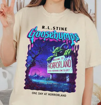 R.L.Stine Goosebumps Рубашка ужасов, Жуткая рубашка с кошмаром на Хэллоуин, S-5XL с длинными рукавами