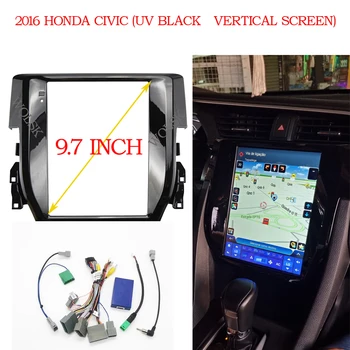 9,7 дюйма Fasxia Авто Аудио Рамка Автомобильная Радио Фасция, GPS навигационная панель подходит HONDA CIVIC 2016
