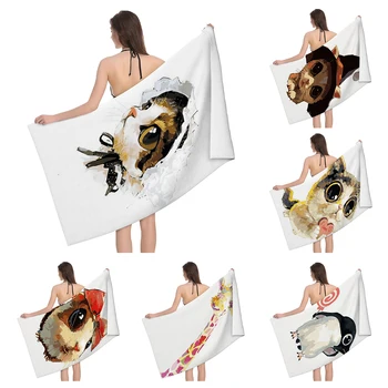 Домашние банные полотенца для тела полотенца для ванны Natural Animal Style быстросохнущее пляжное полотенце из микрофибры мужское и женское большое спортивное полотенце
