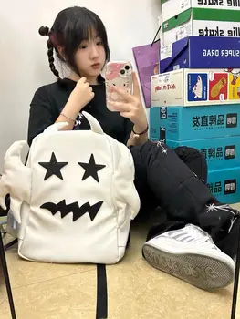 Harajuku Ghost Shape High Street Рюкзаки Y2k Хип-хоп Преппи Смешной школьный портфель Корея Модный ноутбук большой емкости Пара Рюкзак