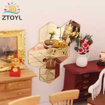 2 шт. Украшение кукольного дома Мини бесплатные комбинированные зеркальные модели снятые сцены реквизит