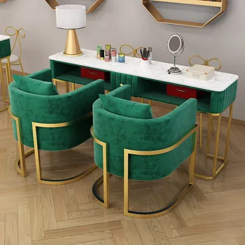 Изысканный портативный стол для ногтей Коммерческий стол регистратора Маникюр Кабинет для пудры для ногтей Schminktisch Beauty Salon Items MQ50NT