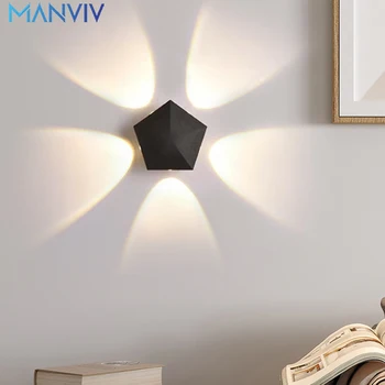 MANVIV Современный светодиодный настенный светильник Светодиодное освещение в форме звезды в форме цветка Ночник ABS Пластик Современное украшение дома Комната