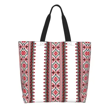 Ukraine Продуктовые сумки для покупок Холщ Шоппер Плечо Сумки Большая Вместимость Богемная Геометрическая Сумка