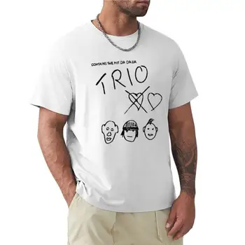 мужская летняя футболка для мальчиков Trio DA DA DA DA футболка Футболка однотонная футболка футболки мужские однотонные футболки новые мужские хлопковые футболки