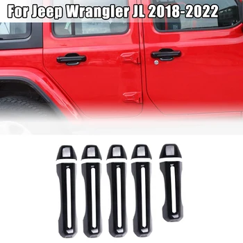 Крышка вставок наружной дверной ручки автомобиля + крышка ручки задней двери для Jeep Wrangler JL JLU 2018-2021 для Jeep Gladiator JT 2020-2021