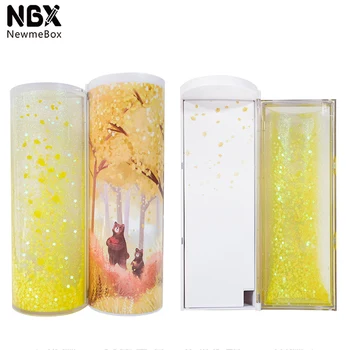 NBX Зыбучие пески полупрозрачный креативный многофункциональный цилиндрический чехол для канцелярских принадлежностей стойка для ручек Newmebox gold moved 2019 ipen pencil-box