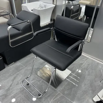 Черный поворотный парикмахерский стул косметический табурет для укладки ногтей макияж парикмахерская стул роскошный женский салон cadeira de маникюр домашняя мебель