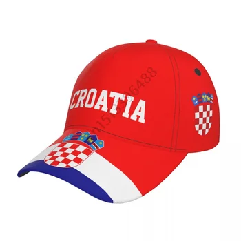 Хорватия Страна Флаг Футбольные Шапки Солнце Бейсболка Дышащий Регулируемый Мужчины Женщины На открытом воздухе Рыбалка Шапка