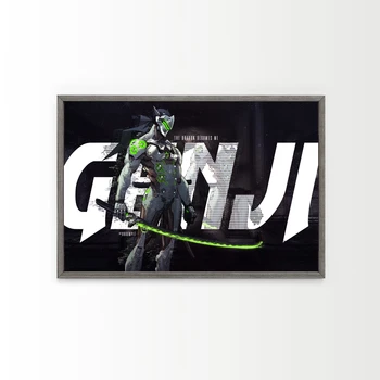 Overwatch Genji Игровой плакат Домашняя роспись стены Украшение (без рамы)