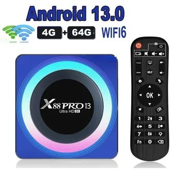 Для xiaomi X88 PRO Android 13.0 TV Box Rockchip RK3528 4K 2.4G 5G Wifi 6 64G 32 ГБ BT5.0 8K Global Media Player Set Top Receiver