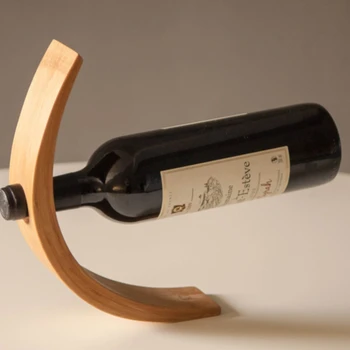Современный и простой держатель для вина Держатель для бутылок из бамбукового материала Creative Balance Винная стойка Винный шкаф Поддержка бутылок
