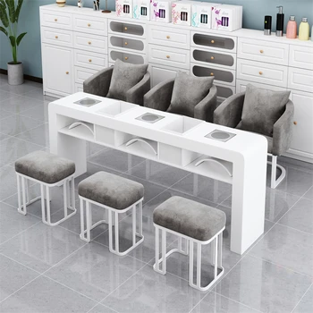 белый портативный стол для ногтей администратор коммерческий стол маникюр для ногтей пылесборник mesa de маникюр мебель для салона MQ50NT