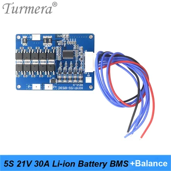 Turmera 5S 21V 30A 45A BMS Balance Lithium Battery Board для 18V 21V Шуруповерт, аккумуляторы для электродрелей и использования медицинского оборудования