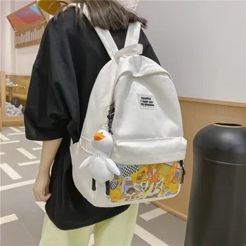 Женские туристические рюкзаки для женщин Высококачественные модные рюкзаки большой вместимости Простая и универсальная сумка для студентов Женская сумка